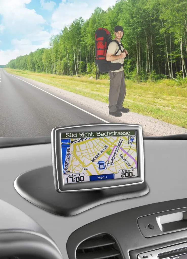 Anti-slip pad for navigation systems and mobile phones - black