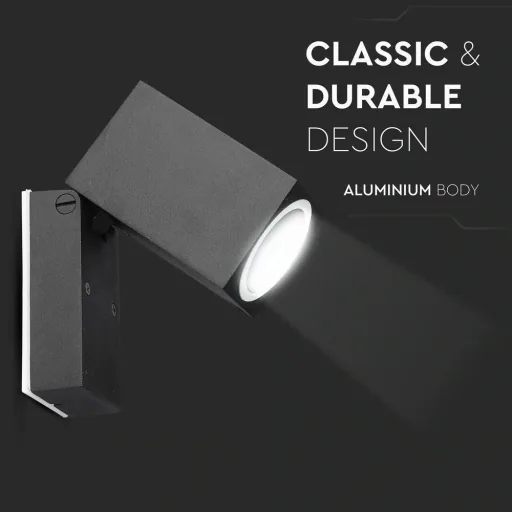 VT-7611 outdoor wall light - adjustable - GU10 - aluminum - IP44