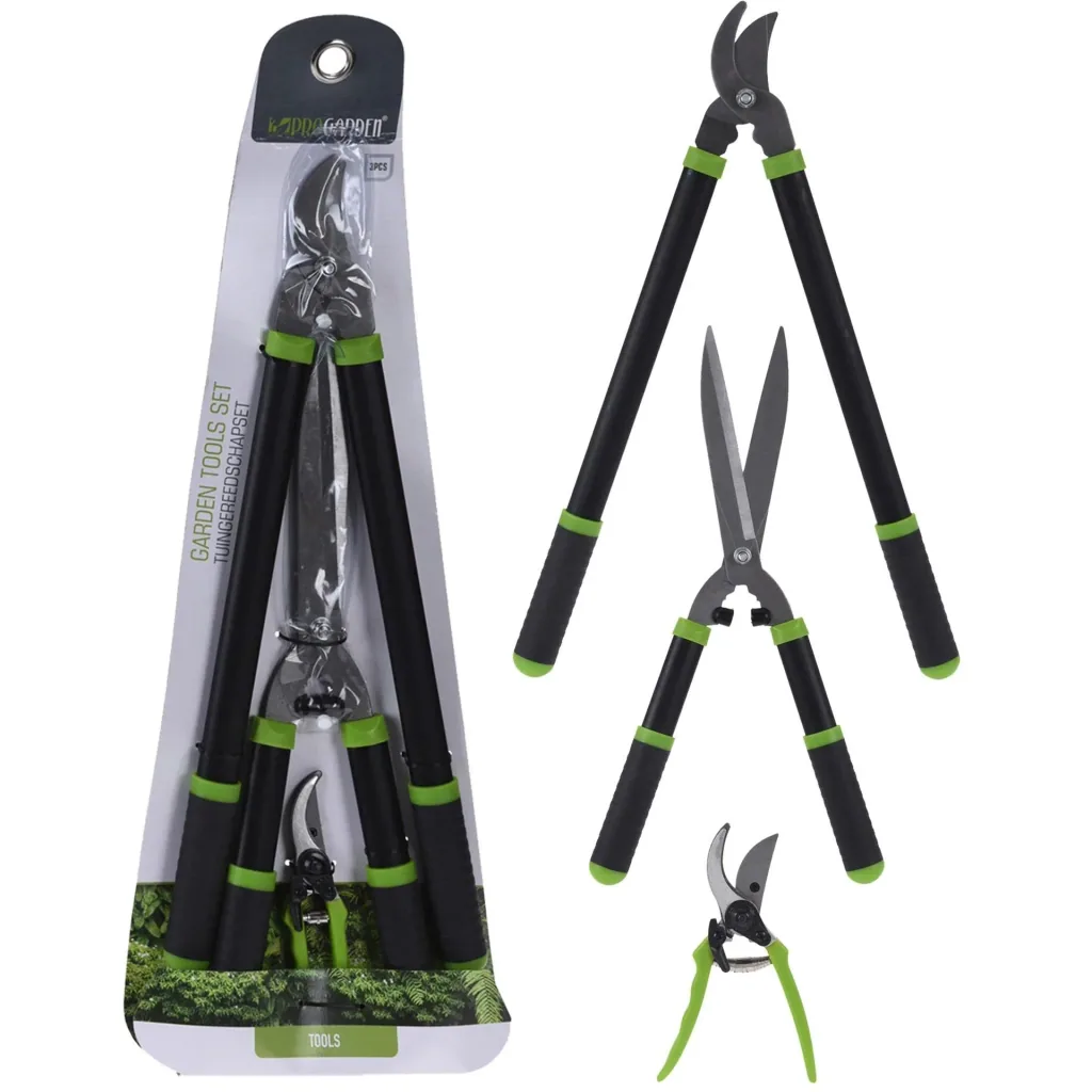 6-piece garden with loppers, hedge trimmers, tree shears and small garden tools
