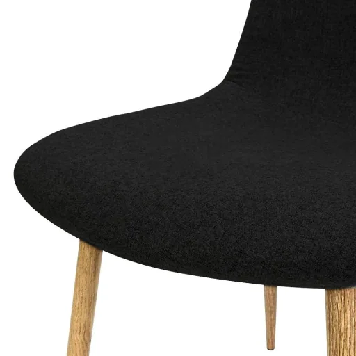Designer chair with black fabric cover, 4 pieces