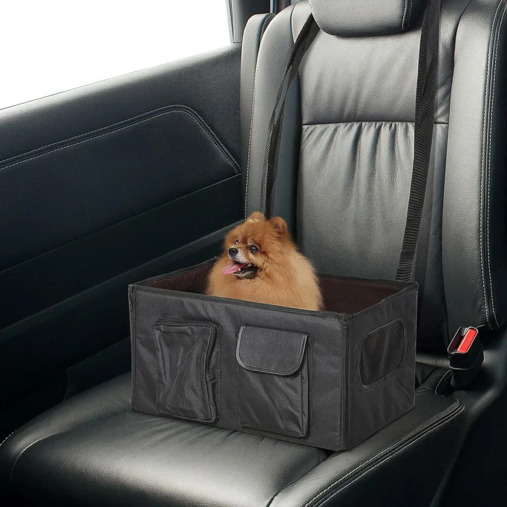 Dog transport box for the car, black