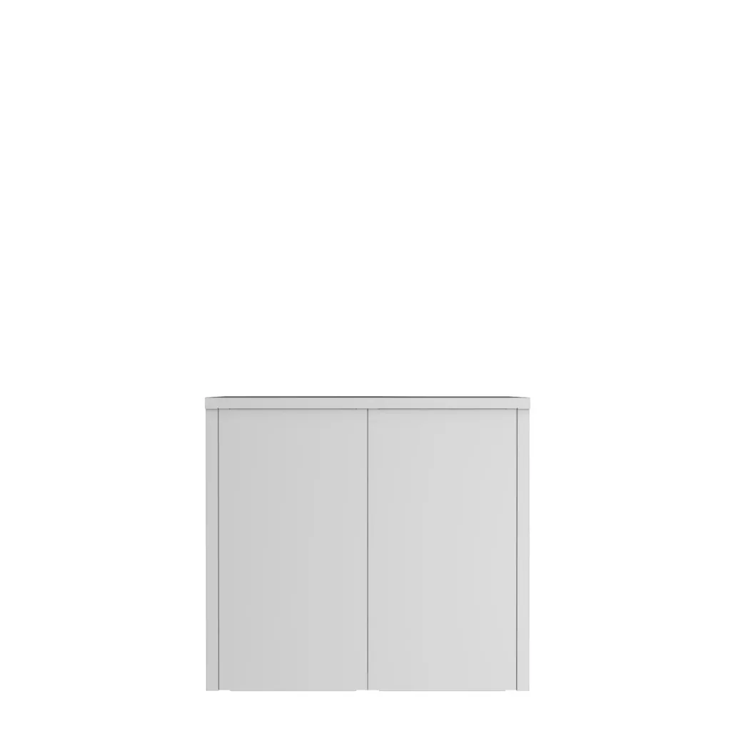 SCL series steel storage cabinet with 2 doors and 1 shelf with key lock, grey-blue