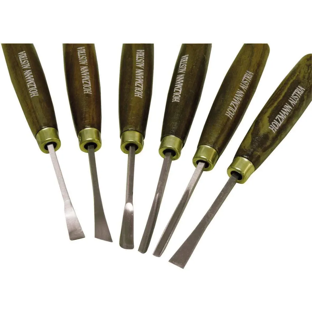 Chisel - wood cutting set 6-piece - with storage box
