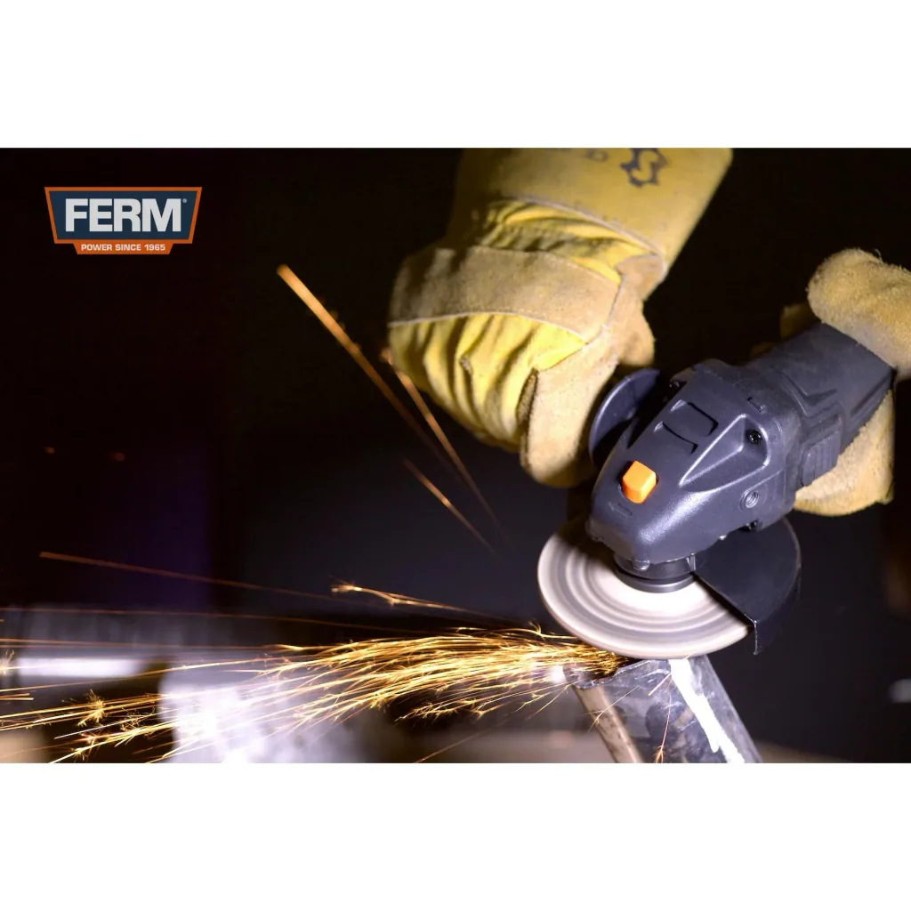 AGM1087 Angle grinder 850W - 125mm - Electronic rewind protection - Spindle lock - Soft grip - With screw