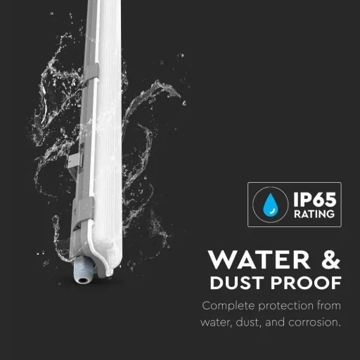 LED fluorescent lamp 60cm - 10W - 6400K - 850 lumens - IP65