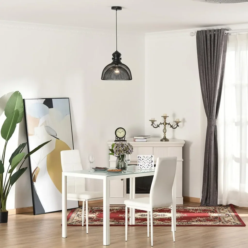 Pendant light, ceiling lamp, ceiling spotlight, modern style, E27, 40 W, kitchen, bar, living room, bedroom, steel, black