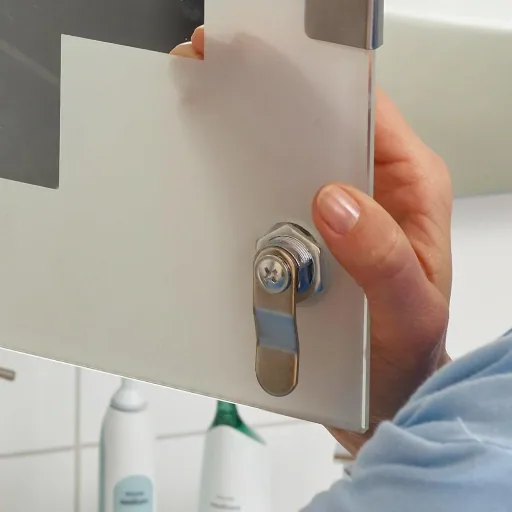 First aid medicine cabinet including key small