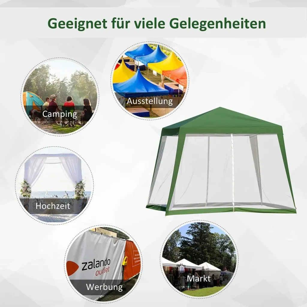 gazebo with mosquito net beige