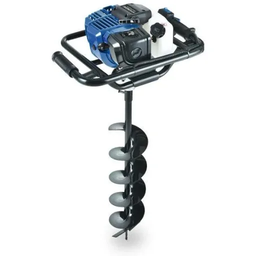 Professional drill 52cc - petrol engine - including 3 drill bits - 100/150/200mm.