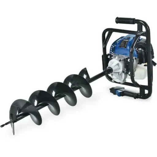 Professional drill 52cc - petrol engine - including 3 drill bits - 100/150/200mm.