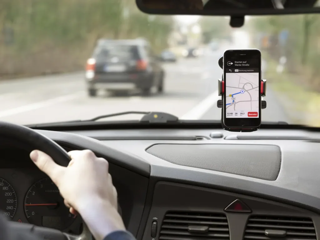 Smartphone and mobile phone holder with suction cup