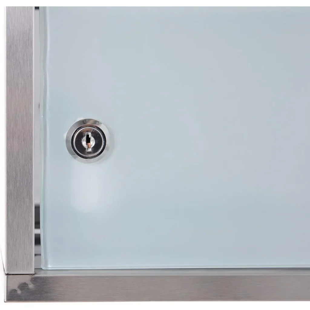 Medicine cabinet with 4 shelves silver