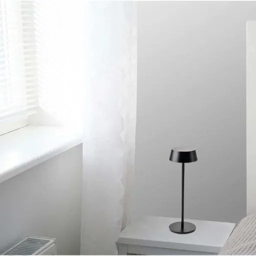 VT-7562 Table Lamp - 3000K - Dimmable via Touch - Rechargeable - Black