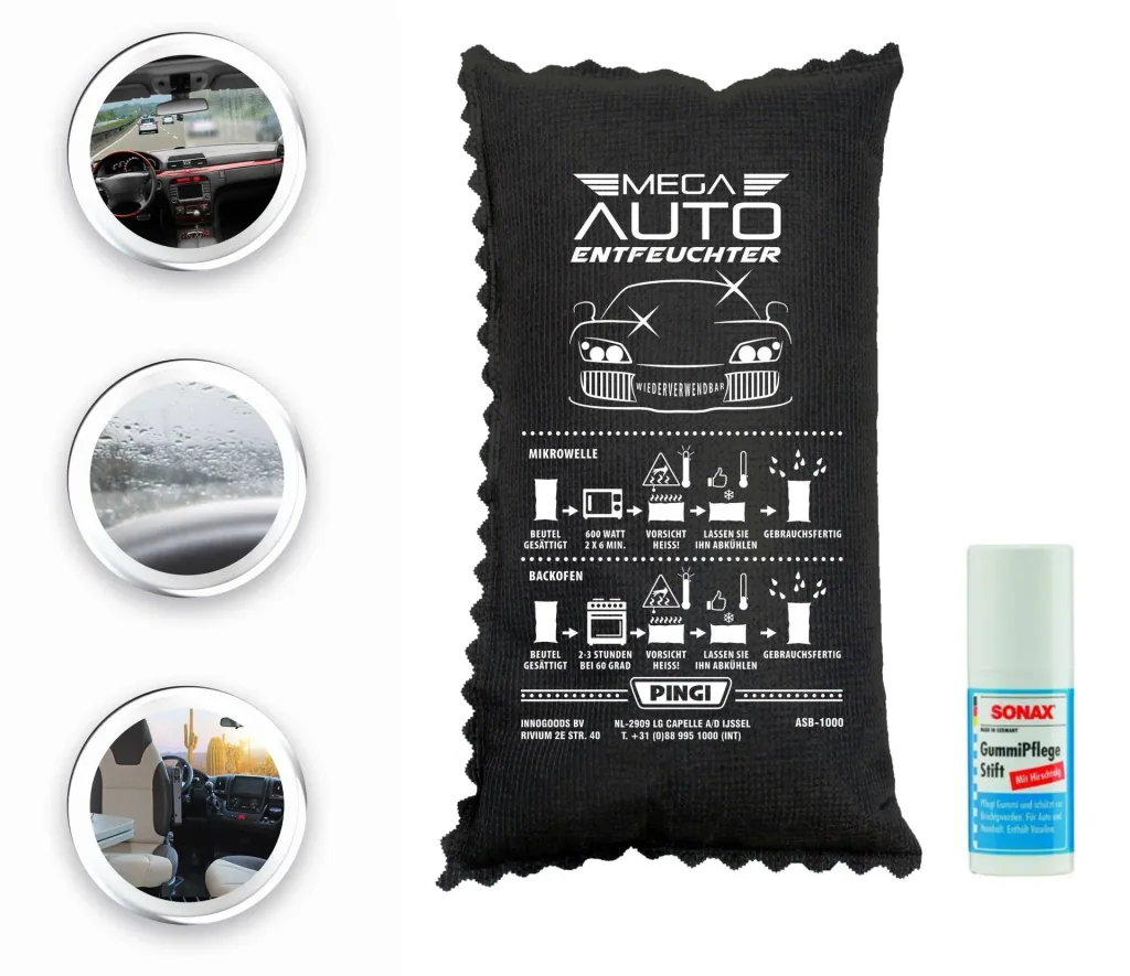 Mega Car Dehumidifier, 1 KG including rubber care stick