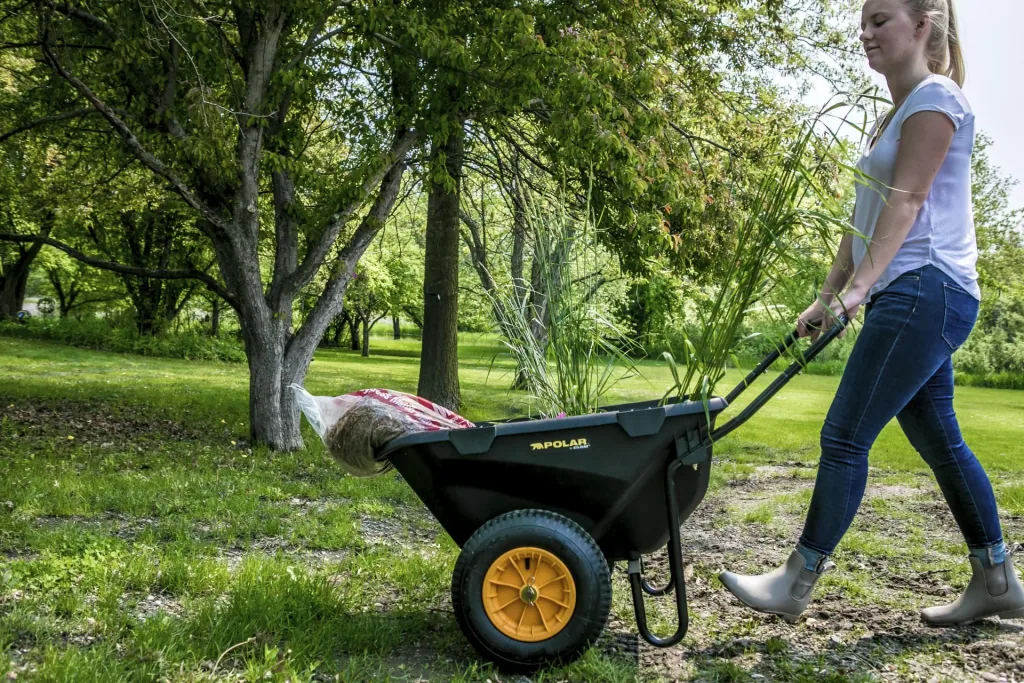 Kruiwagen Cub Cart 198L 71×127×74 cm Zwart – 181 kg draagvermogen, massieve rubberen wielen