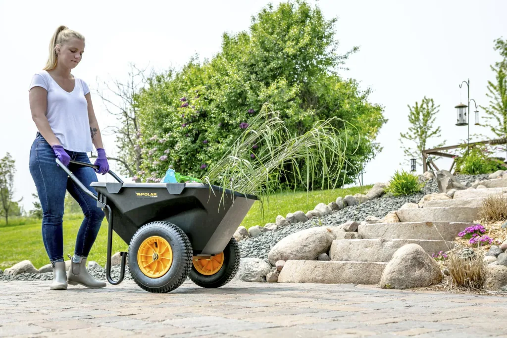 Kruiwagen Cub Cart 198L 71×127×74 cm Zwart – 181 kg draagvermogen, massieve rubberen wielen