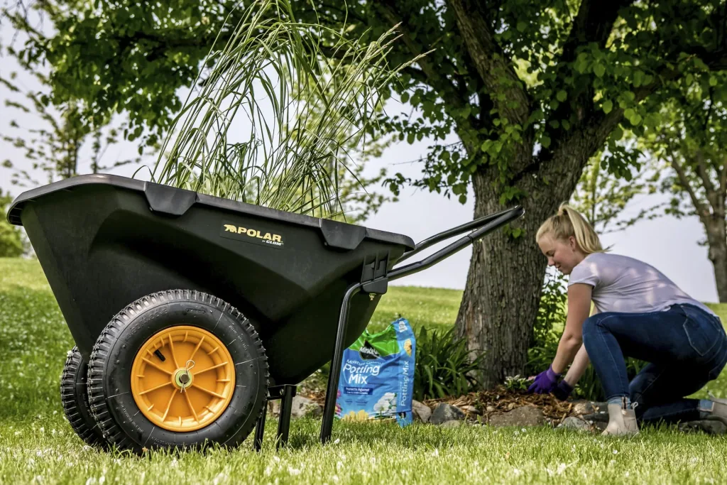 Kruiwagen Cub Cart 198L 71×127×74 cm Zwart – 181 kg draagvermogen, massieve rubberen wielen