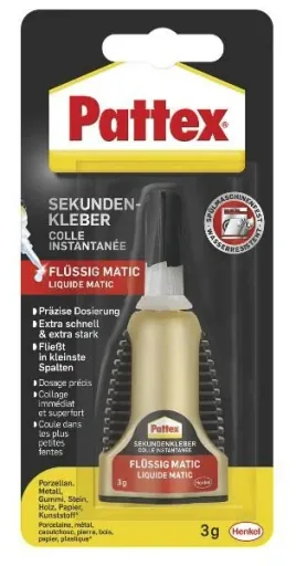 Universal superglue 3 g for metal, wood, leather, rubber and much more.