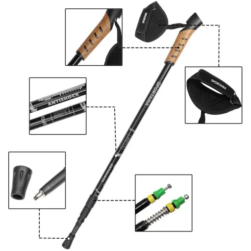 Sportana Nordic Walking Poles - grey