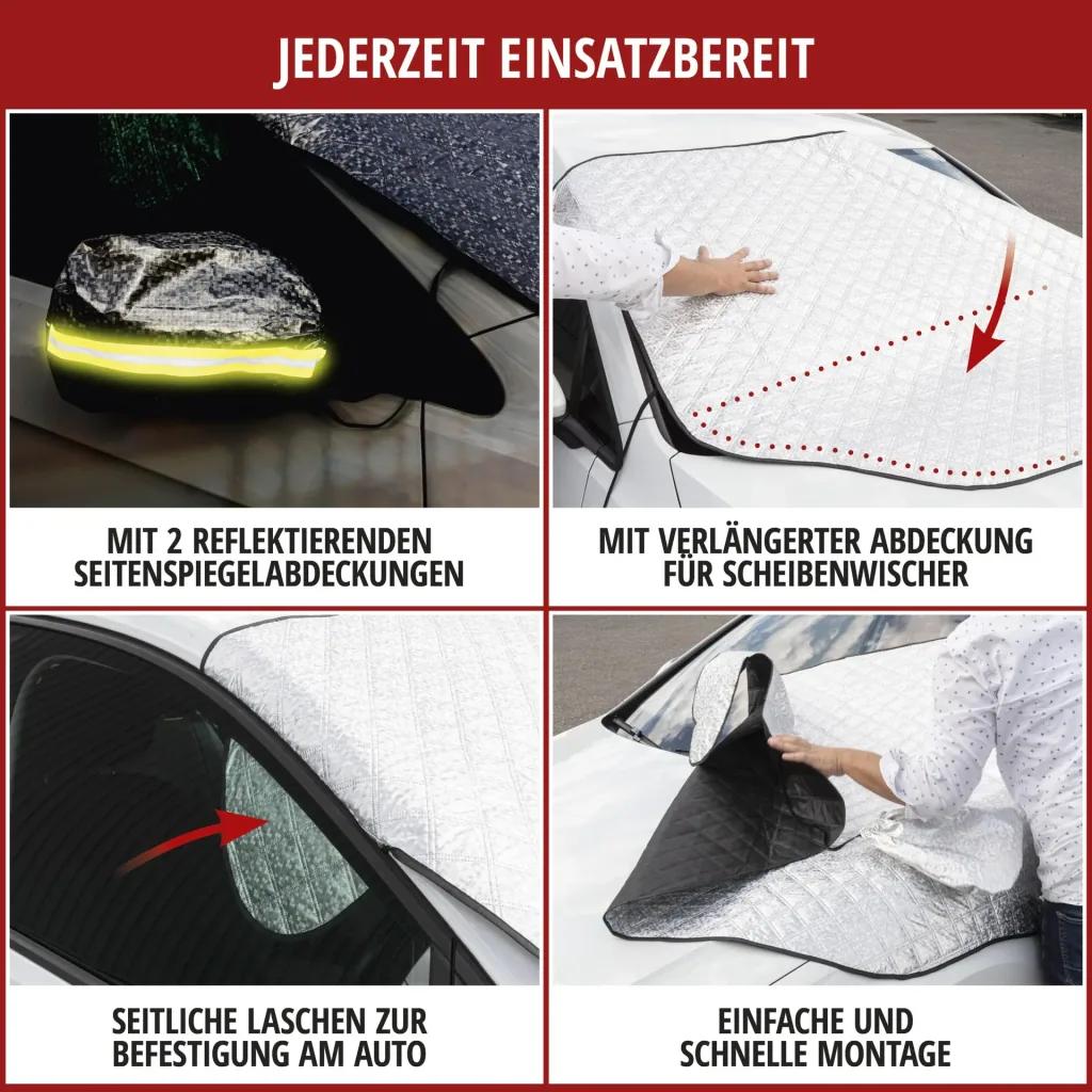 Thermal window protection - size approx. 157x126cm - with mirror cap