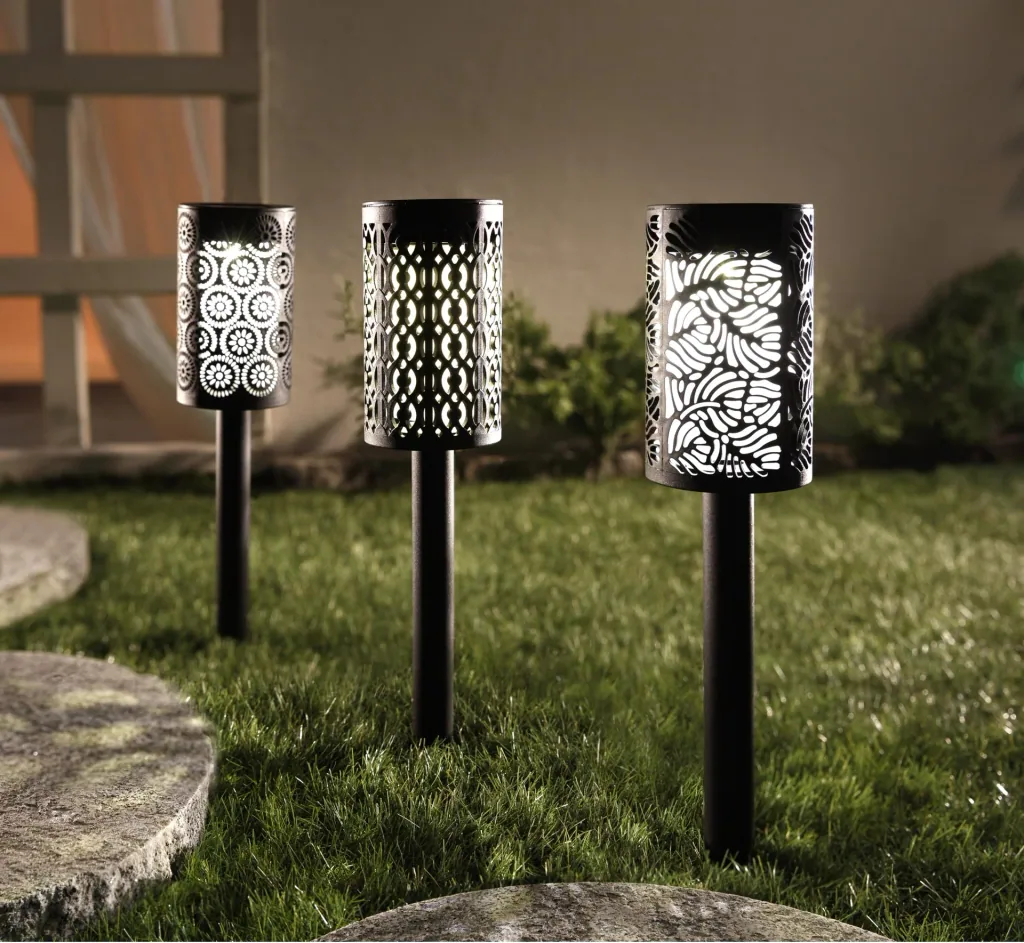 Solar Ornament Gartenleuchten – 3er Set