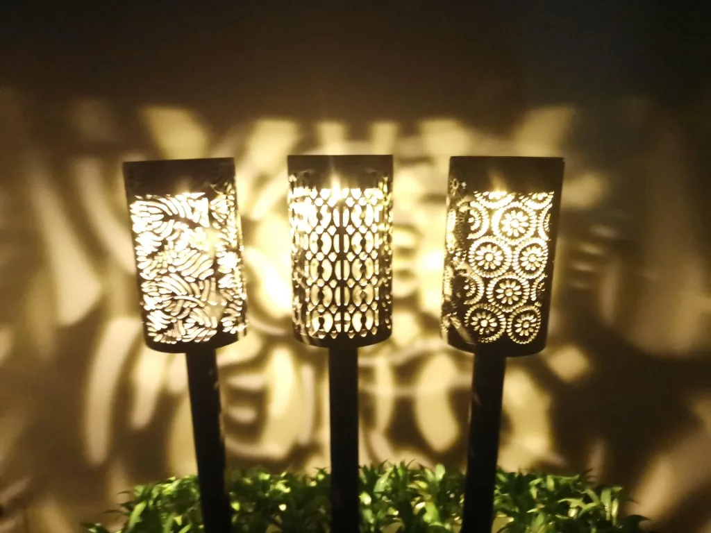 Solar Ornament Gartenleuchten – 3er Set