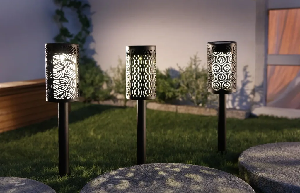 Solar Ornament Gartenleuchten – 3er Set