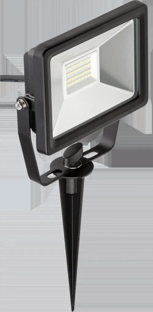 LED floodlight with ground spike, 20 watts
