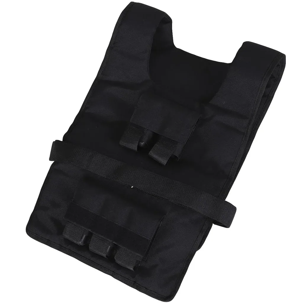 Training vest with 20 iron weights black