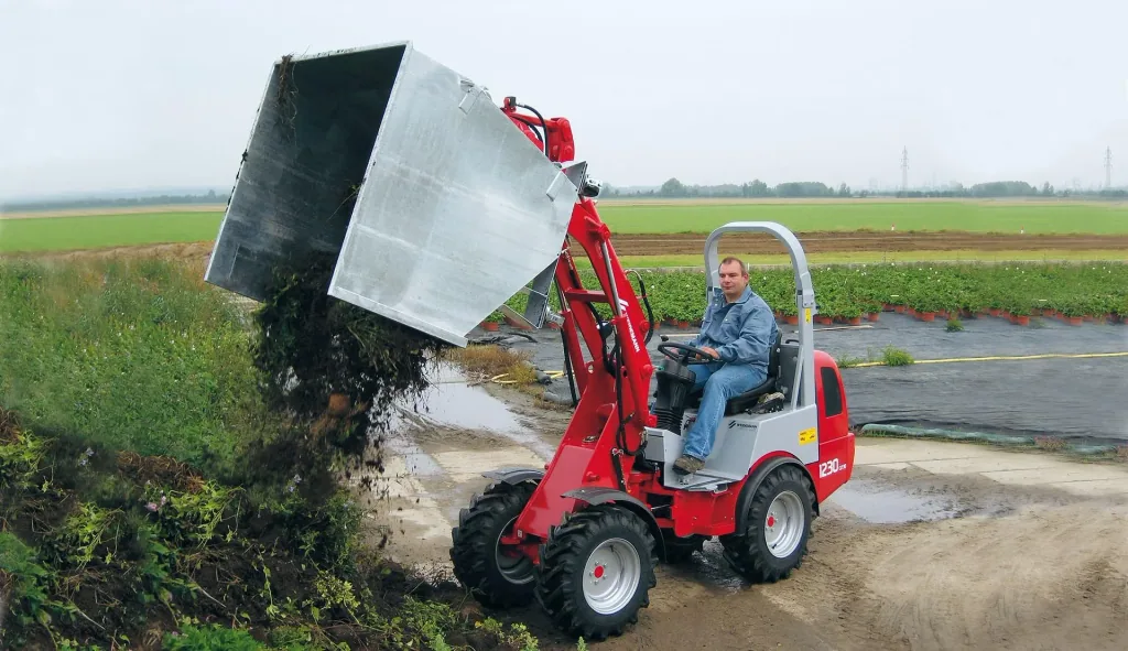 Large trolley for farm loader, W 130 x D 130 x H 150 cm