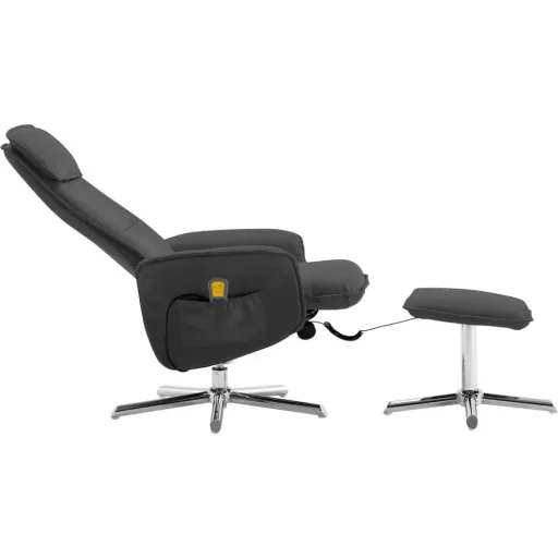 Adjustable massage seat with footstool anthracite