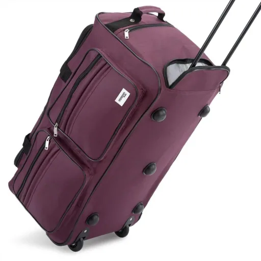 Travel bag with trolley function - 85L - Purple - Trolley bag