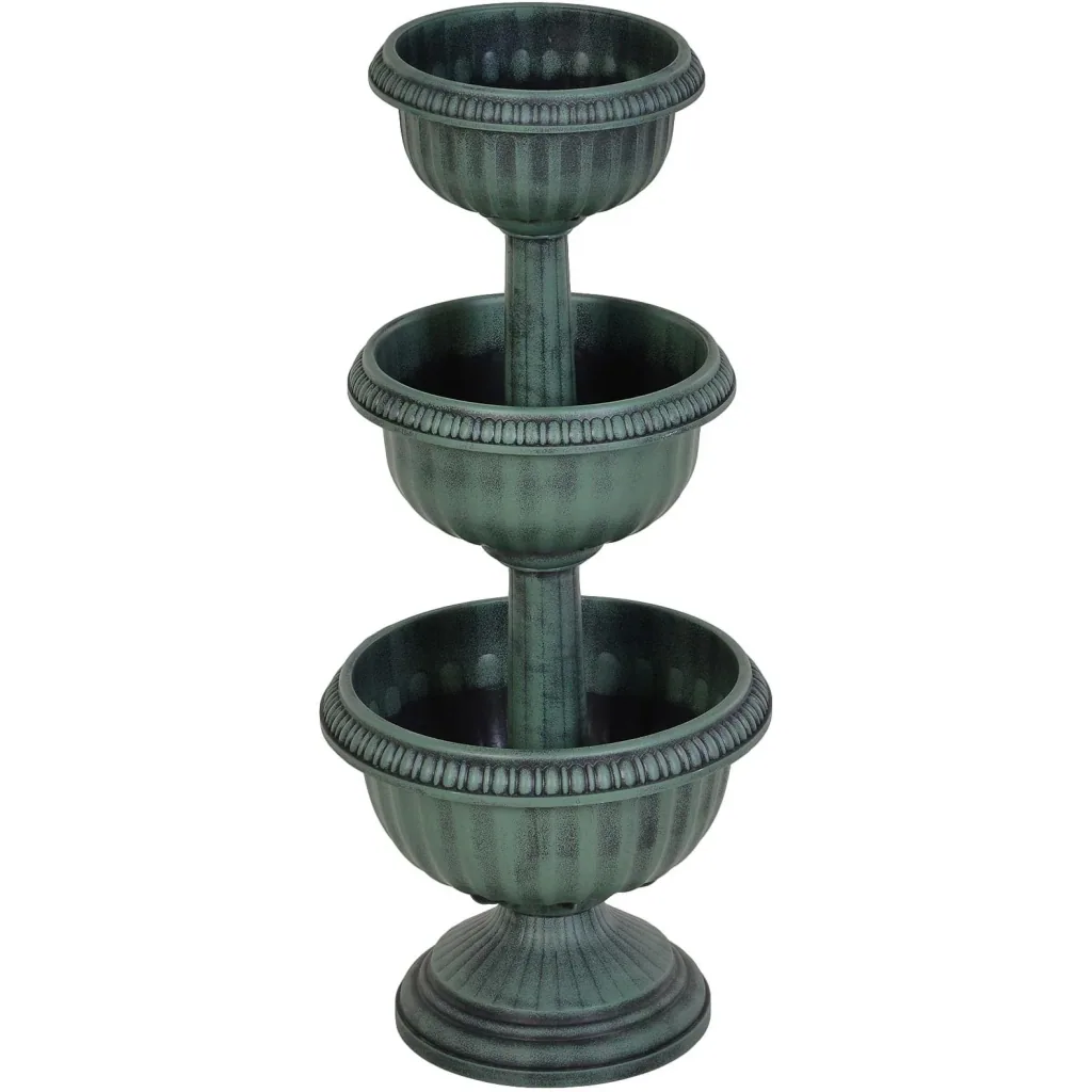 Flower stand 3-piece, green