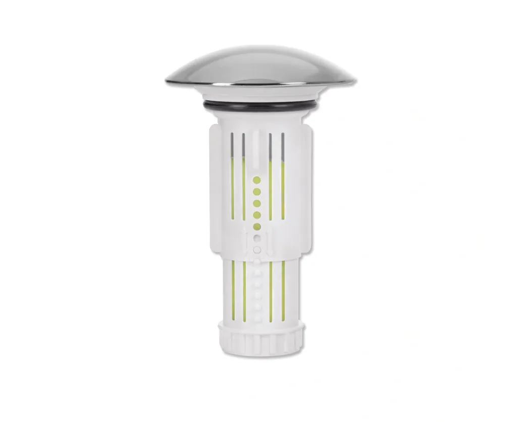 Drain Fairy with scented stone for sinks, apple-lemon