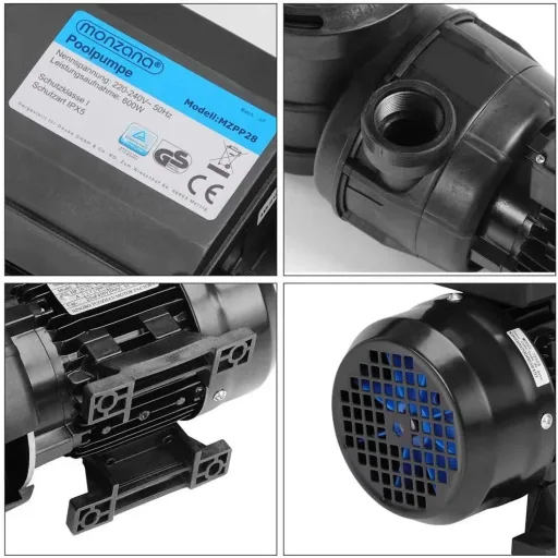 Sand filter pump for swimming pool - 600W - 15,900 L/h - 60L tank