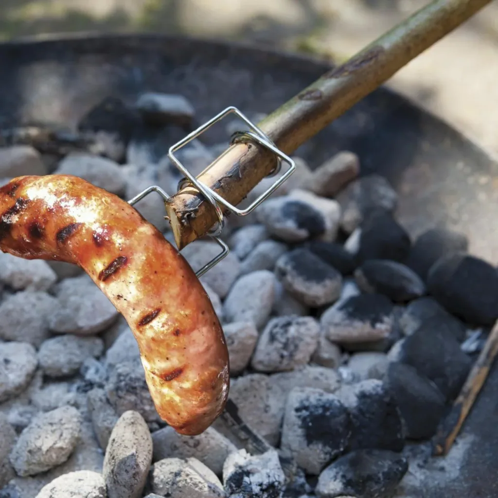 Grill skewer attachment set of 2