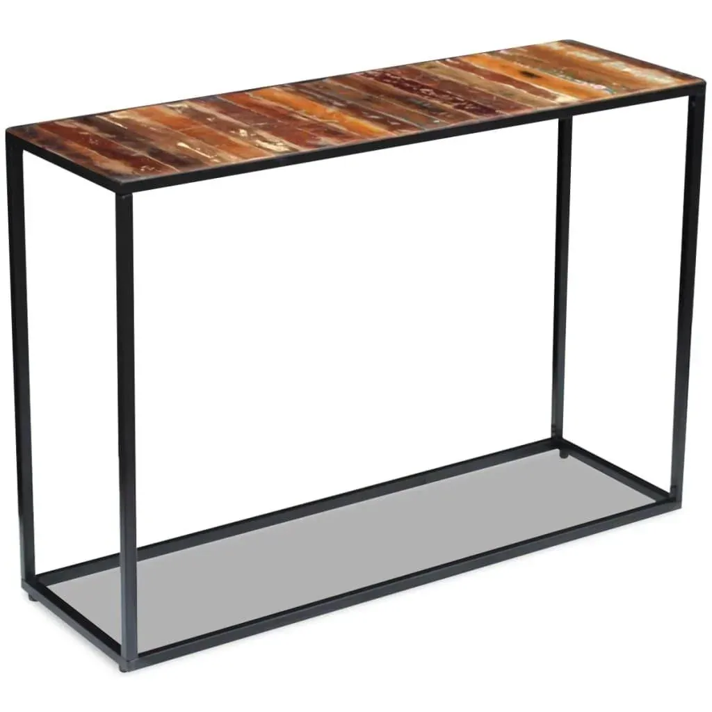 Wall table 110x35x76 cm made of solid recycled wood
