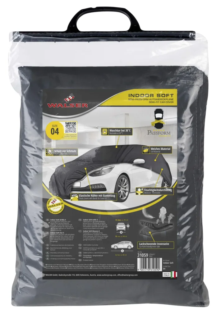 Car cover indoor soft - size 4 - 381x440x155cm - PES - elastane
