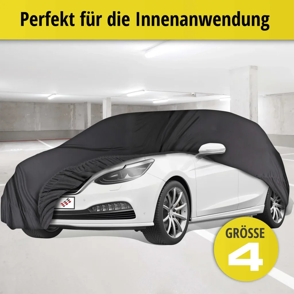 Car cover indoor soft - size 4 - 381x440x155cm - PES - elastane