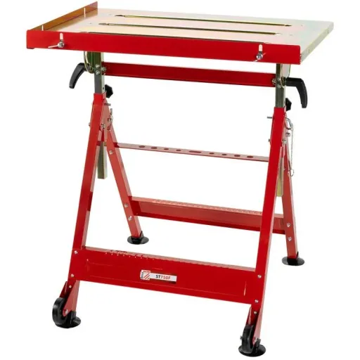 Adjustable steel workbench - max. 150 kg - easy to transport