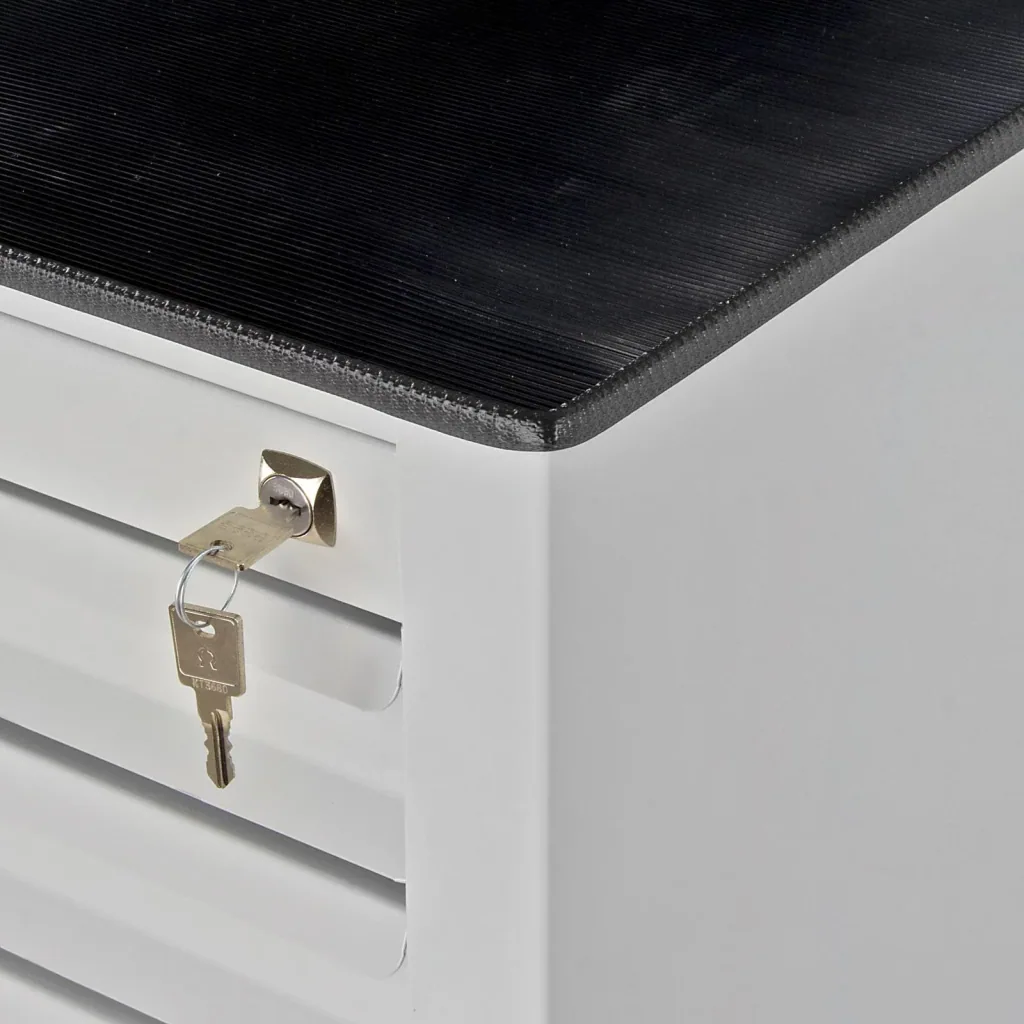Drawer cabinet / tool cabinet mammut, 10 drawers, RAL 7035
