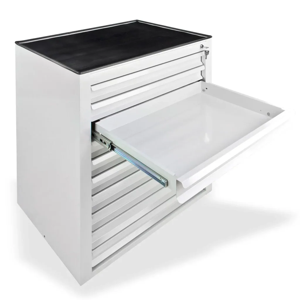 Drawer cabinet / tool cabinet mammut, 10 drawers, RAL 7035