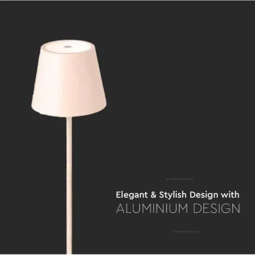 VT-7703 Table Lamp - 4000K - Dimmable by Touch - Rechargeable - Gold