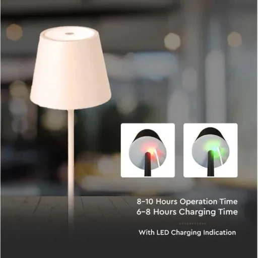 VT-7703 Table Lamp - 4000K - Dimmable by Touch - Rechargeable - Gold