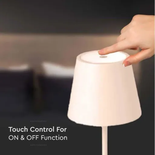VT-7703 Table Lamp - 4000K - Dimmable by Touch - Rechargeable - Gold