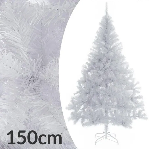 Artificial Christmas tree with snow effect - white 150cm