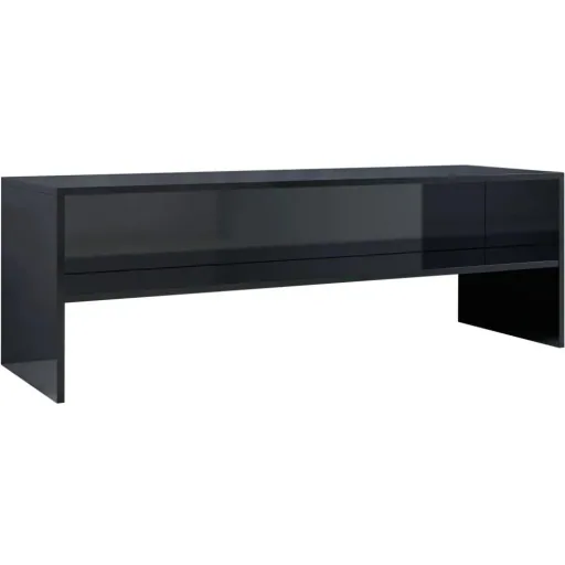 TV cabinet 120x40x40 cm chipboard high-gloss black