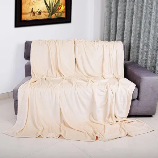 Blanket - Bedspreads 240 x 220 cm - beige