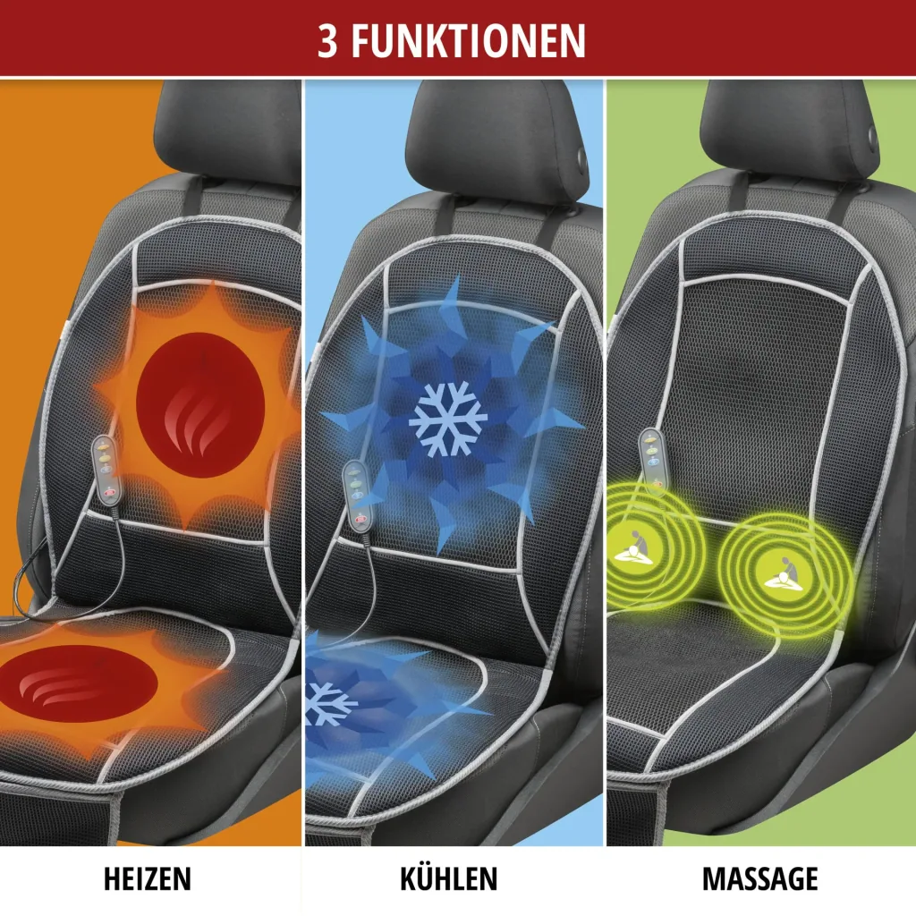 Car seat cover "COOLHEAT" - with massage function