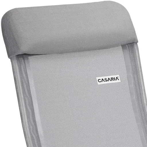 2x folding garden chairs - aluminum grey
